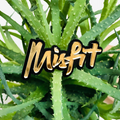 Limited Edition Acrylic Gold on Black MISFIT brooch